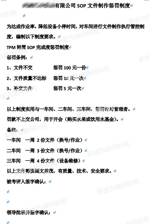 SOP制作考核制度 SOP制作考核制度
